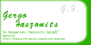 gergo haszonits business card